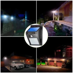 Luminária Solar 20 LEDs com Sensor de Presença Automático