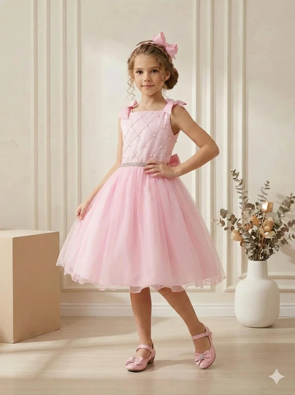 Vestido Luxo - Rosa Bebê
