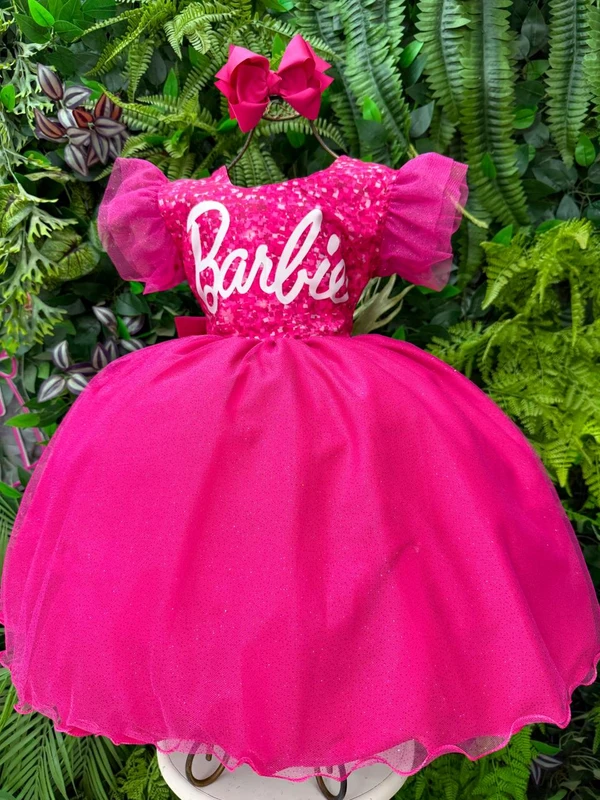 Vestido Fantasia - Barbie Pink Com Led