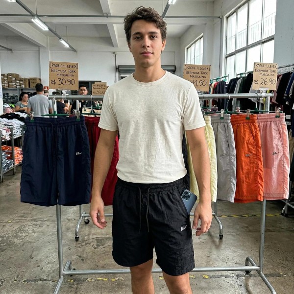 [Pague 4, Leve 8] Bermuda Tork Masculina em Nylon Texturizado de Alta Performance com Cós Elástico Reforçado e Ajuste Tático