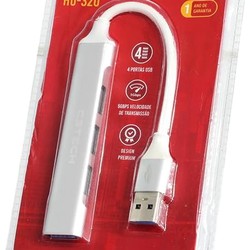 Hub C3Tech USB 1 Porta 3.0 2 Portas 2.0 - HU-320SI