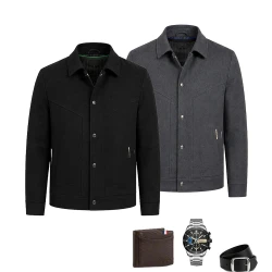 Jaqueta Masculina Venturo em 100% Algodão Premium (Estilo Soberano!) +BRINDE: Relógio, Cinto e Carteira