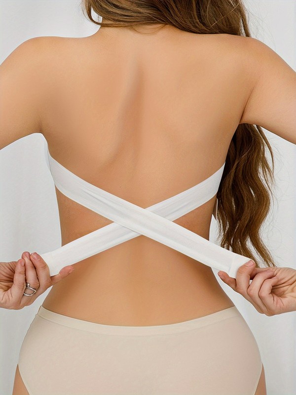 Sutiã Bandeau Invisível Sem Alça com Fecho Lateral