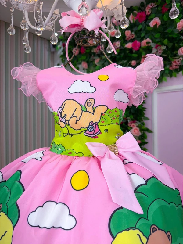 Vestido Temático Luxo - Bobbie Goods - Rosa Bebê