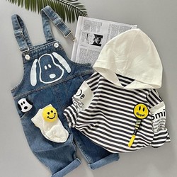 Conjunto Jardineira Jeans 2 Pcs