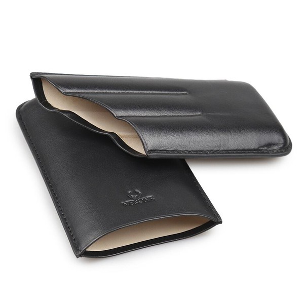 Porta 3 Charutos em Couro Nerone Classy - Preto