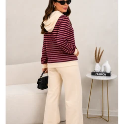 Conjunto Calça Moletom com Casaco Moletinho Listra
