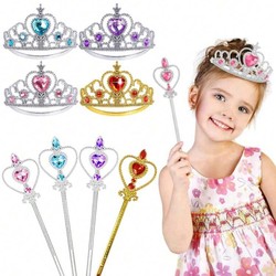 Conjunto Coroa e Varinha Cristal 