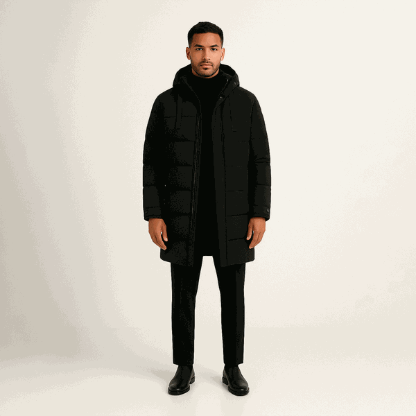 Jaqueta Puffer Masculina Alongada