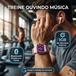 Smartwatch Microwear S10 Pro Chat GPT 1GB IP68 Dourado