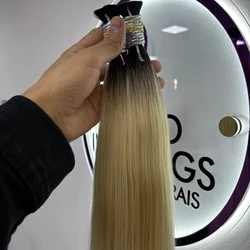 Cabelo Vietnamita Loiro Raiz Escura 75cm - 100gr