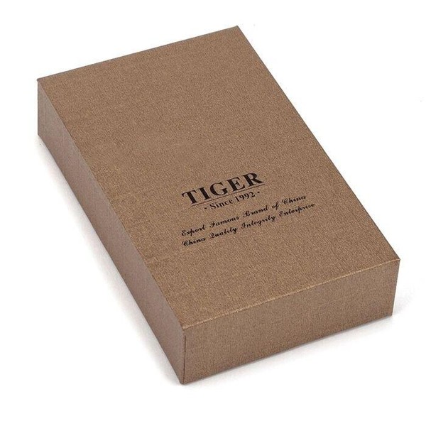 Isqueiro Eletrônico Tiger Slide Slim - Preto/Dourado
