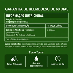 Fermenvita® Alho Negro Fermentado 6.000mg | Desincha, Regula e Fortalece a Imunidade