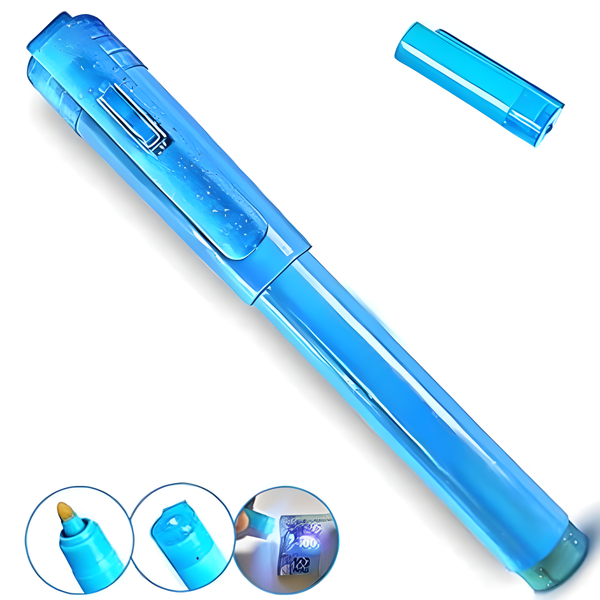 Kit com 3 Canetas P/ Identificar Notas Dinheiro Com Luz Uv