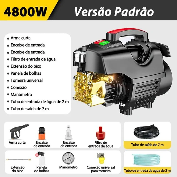 Lavadora de Alta Pressão Soarfly 4800W 245bar — Motor por Indução (127V ou 220V)