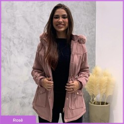 [Pague 1 Leve 2] Jaqueta Parka Premium Forrada com Capuz Removível e Ajuste na Cintura