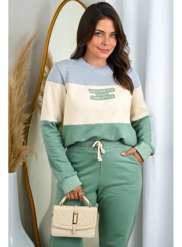 Conjunto Moletom Peluciado Style Verde