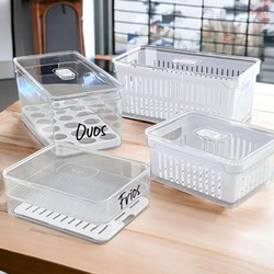 KIT ORGANIZADOR DE GELADEIRA CLEAR 4 UN