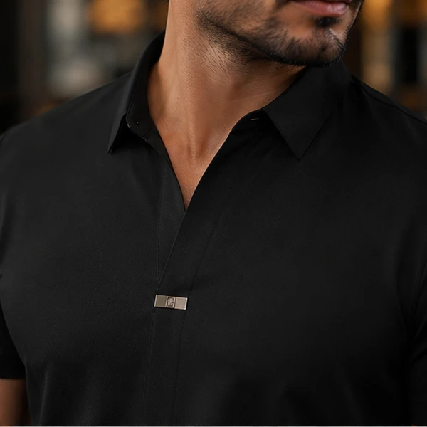 [LEVE 5 PAGUE 3] Camisa Masculina Zorvian em Seda Gelo Premium (Luxo em Cada Detalhe)