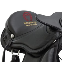 Sela Mangalarga Soft Gel c/ Cabeça 14 polegadas (Preta)