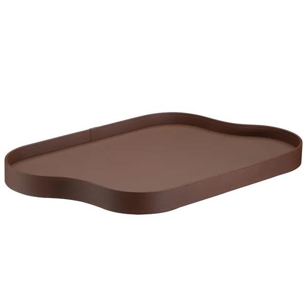 Bandeja Orgânica Mavie Em Courino Ecológico 42x25x4,5cm Caramelo