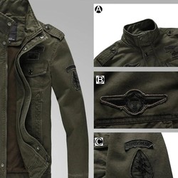 Jaqueta Militar Masculina Plus Size M-6XL - Algodão e Poliéster