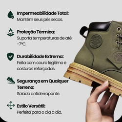 Bota Masculina Impermeável Solado Antiderrapante