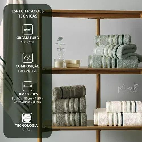 10 Peças Toalhas Banho Gigante Fio Penteado Lumina KIT — foto 2
