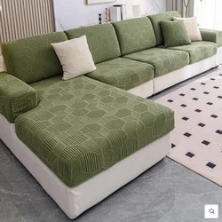 Capa Elástica Impermeável para Sofá Retrátil e Modular com Estampa Colmeia – Cobertura Total