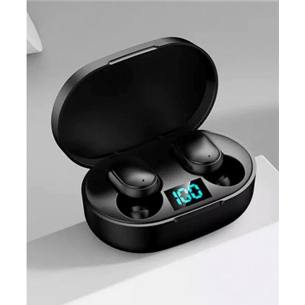 Fone De Ouvido Sem Fio E6s e A6s Bluetooth 5.0  Tws Preto