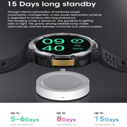 Smartwatch Outdoor Travel Watch Bateria de longa duração GPS NFC Bluetooth Chamada Frequência cardíaca 
