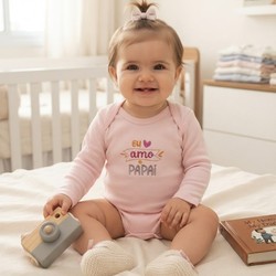 BODY EU AMO PAPAI YUKS ROSA 20678