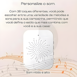Campainha C/ Câmera Wifi S Fio Inteligente Interfone C Áudio