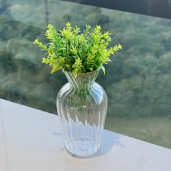 Mini Vaso com Borda Dourada G 15cm