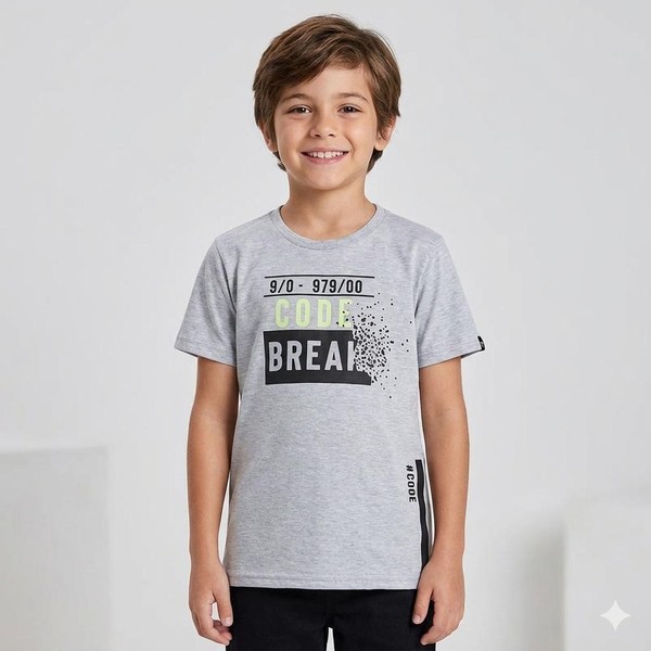 CAMISETA MASCULINA 47955 PULLA BULLA CINZA