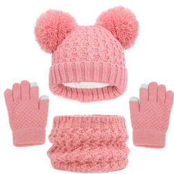 Kit Touca Luvas Cachecol  de Inverno Infantil
