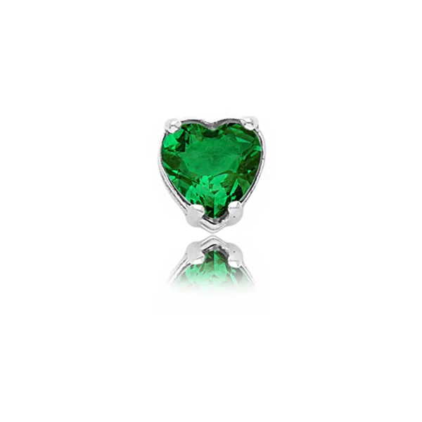 Pingente galeria coração 8x8 Verde