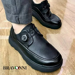 [COMPRE 1 E LEVE 2] – Mocassim de Couro Bovino Premium – Fivela Automática – Elegante e Confortável
