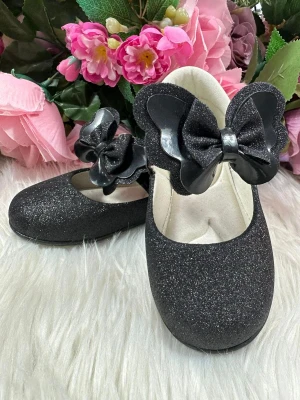 Sapatilha Flor Di Mila - Preta Glitter