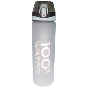 Garrafa de Água 1000ml 100% Water (Cinza)