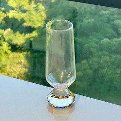 Taça de Vidro para Champanhe Diamante Âmbar