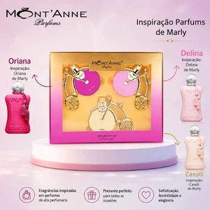 Kit Mont'anne Miniatura de Bicicletas Gift Set Miss You Glamour x Miss You Luxe x Adieu Luxe 3x 25ml