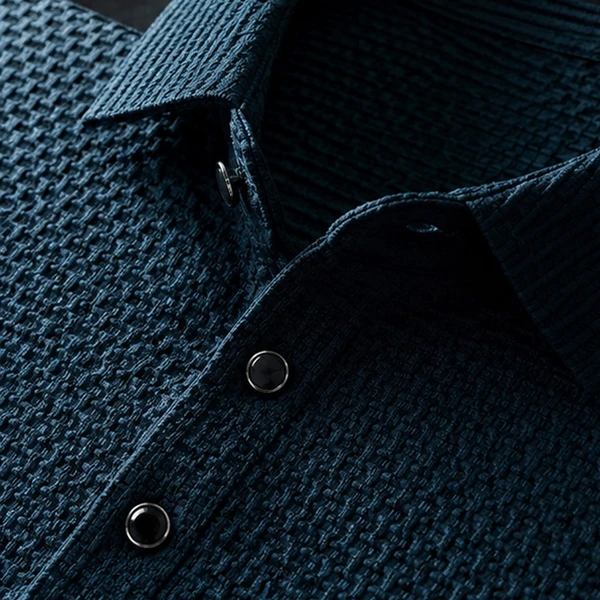 [LEVE 5 PAGUE 3] Camisa Masculina Novex em Seda Gelo e Elastano (Luxo Masculino em Cada Detalhe)
