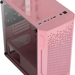 Gabinete Gamer Aerocool ATX Trinity Mini V1 Lateral em Vidro Rosa