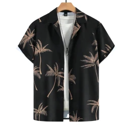 Camisa Vinser Palm Noir