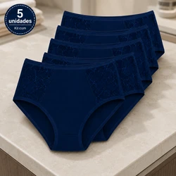 Kit com 5 Calcinhas Tanga Cintura Renda Lateral