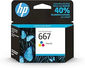 Cartucho HP 667 Colorido 3YM78AB