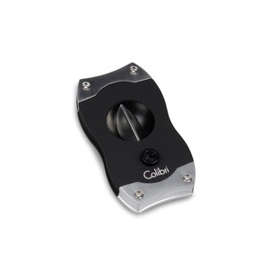 Cortador de Charutos Colibri V-CUT - Preto e Prata