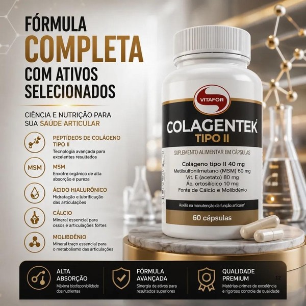 Colagentek - Kit com 2 Frascos de 60 Cápsulas + Frete Grátis