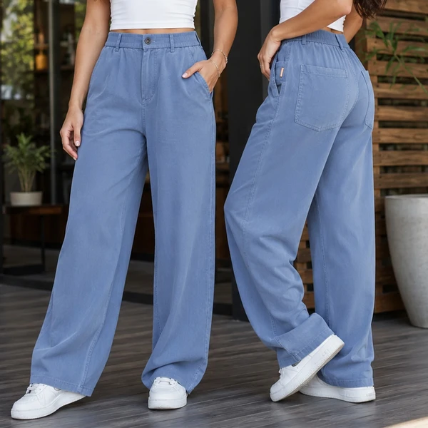 [Leve 3 Pague 2] Calça Feminina Santorini em Algodão e Seda Gelo (Moderna e Sofisticada!)